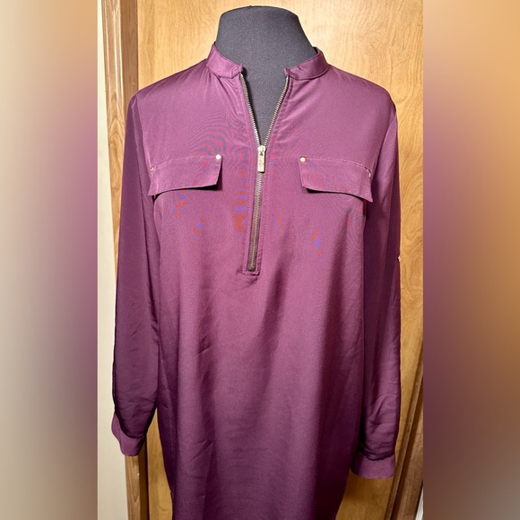 Calvin Klein purple eggplant color pull over dress size 10 - Picture 2 of 6